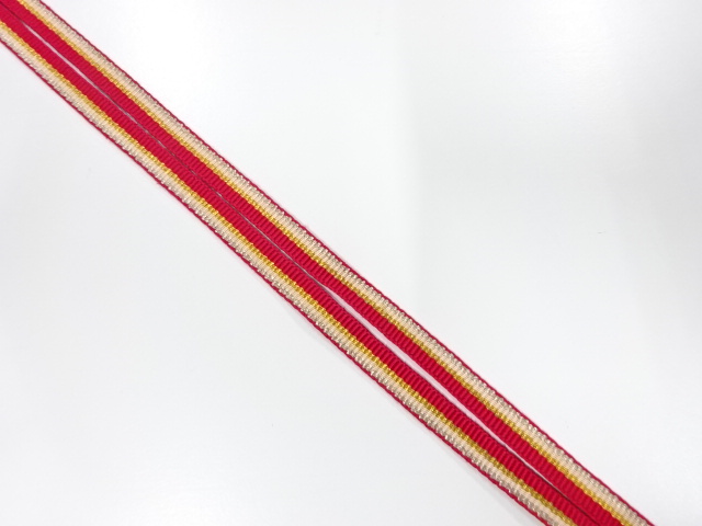 アンティーク　正絹　帯留め用　手組三分紐